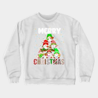 Merry Christmas Gnome Family Funny Xmas Tree Women Men Kids Crewneck Sweatshirt